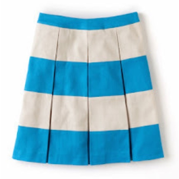 BODEN NWOT Full Stripy Skirt in White Blue - Picture 2 of 7